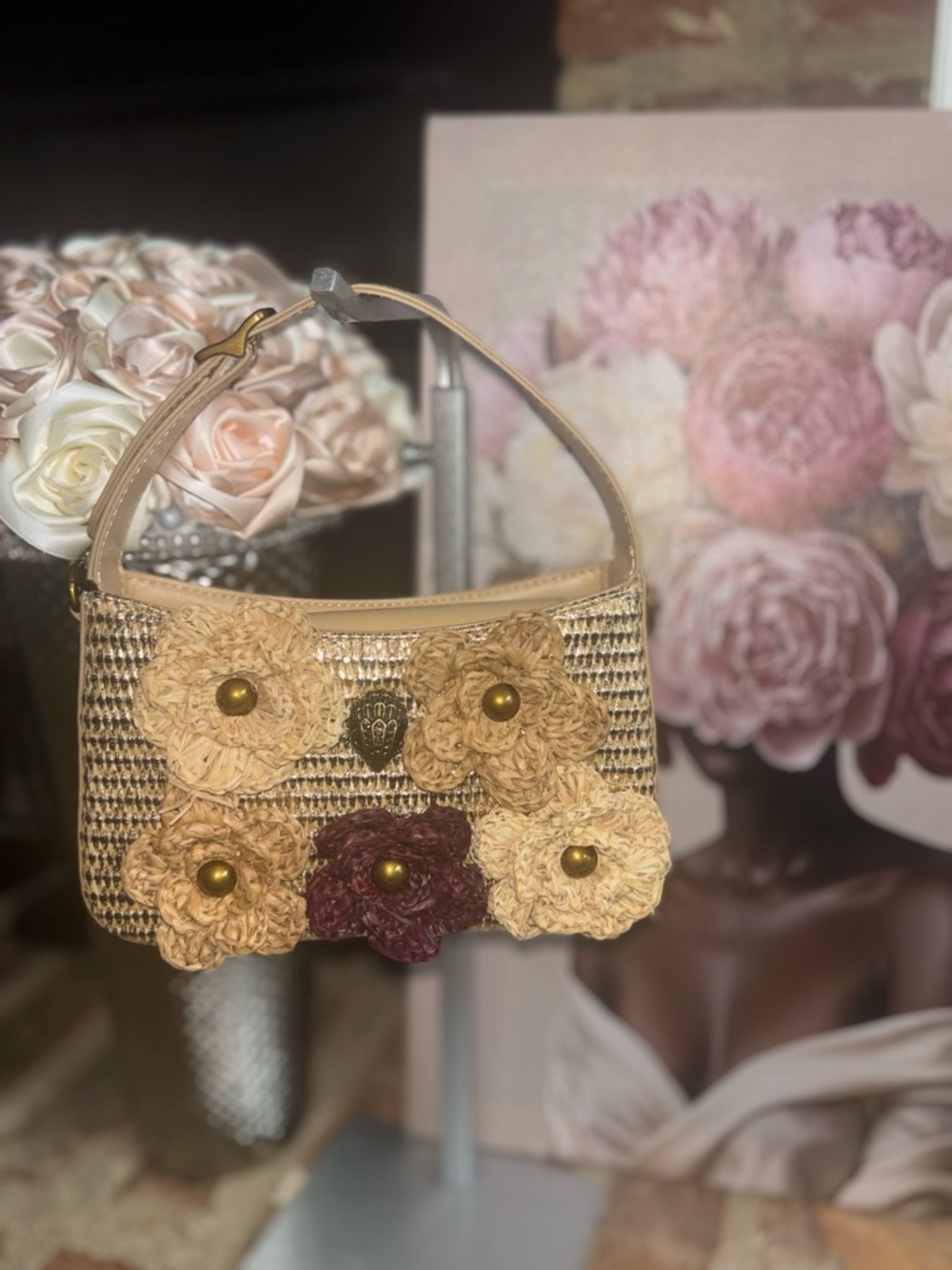 Kurt Geiger London Mini Bond Floral Shoulder Bag.